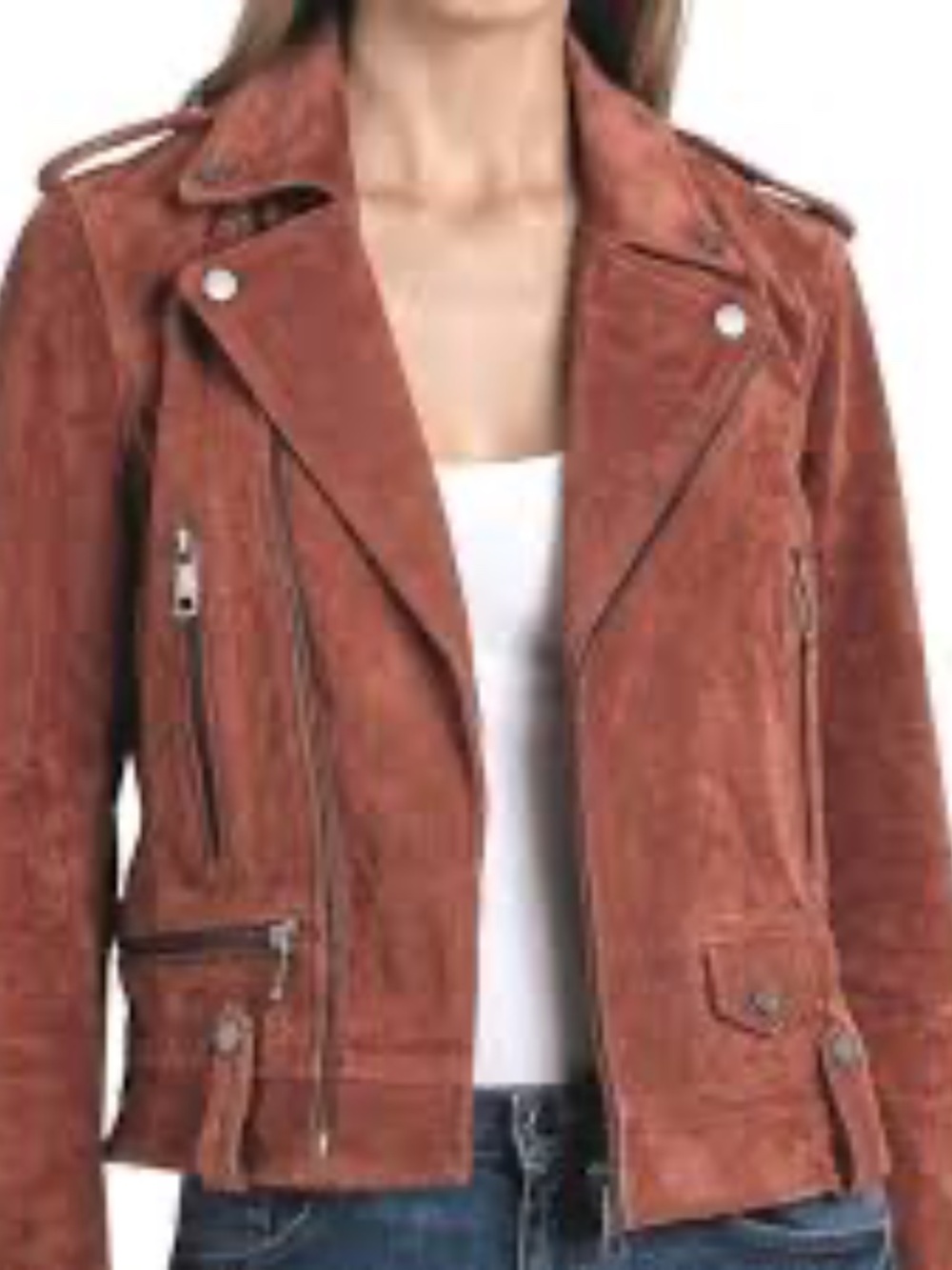 EUC Bagatelle NYC Suede Biker Jacket | Soft Leather Moto Jacket - Picture 1 of 4